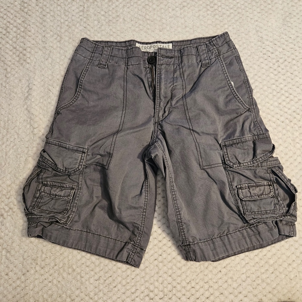Aeropostale Men's Grey Cargo Shorts Size 30